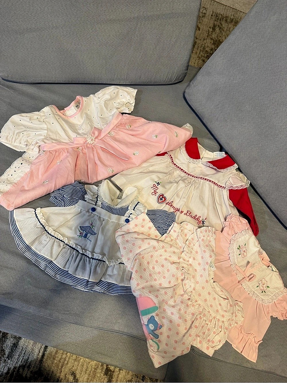 Girls Pink & White Dresses Lot